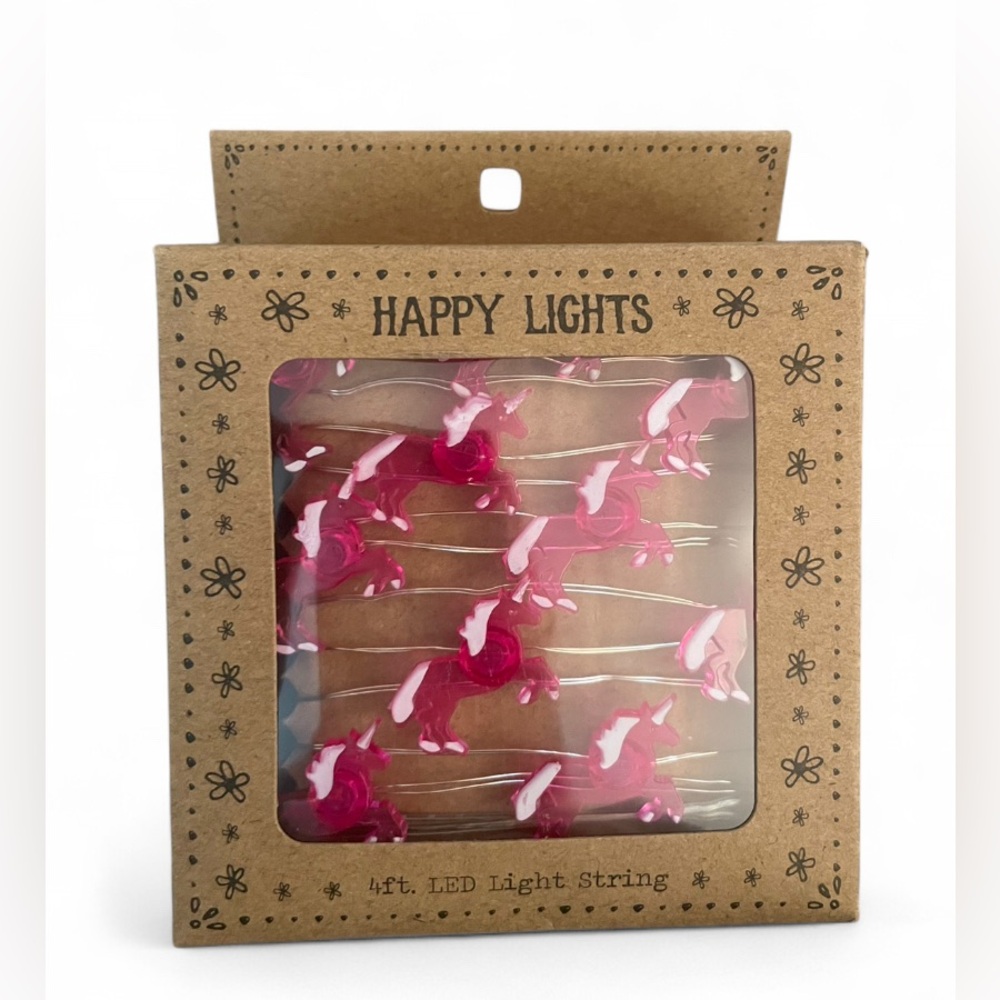 NIB Natural Life Pink Unicorn Fairy Lights